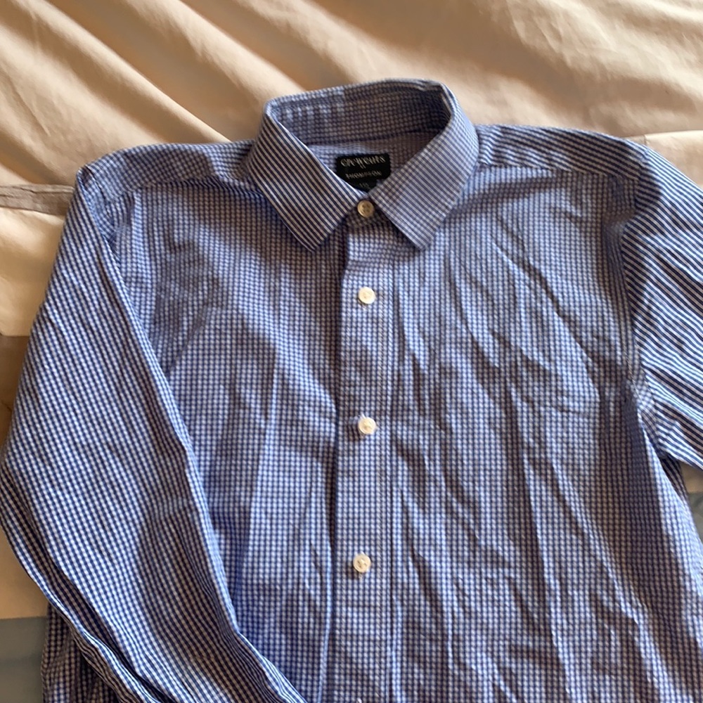 Two button downs. Crewcuts. Size 10 and Matthew deluce size 10
